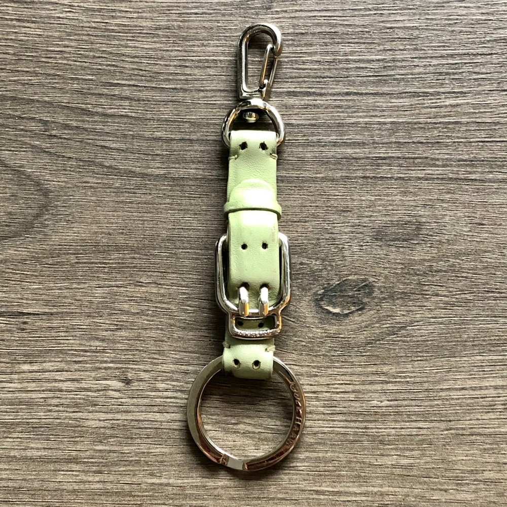 Cole Haan mint green leather key chain